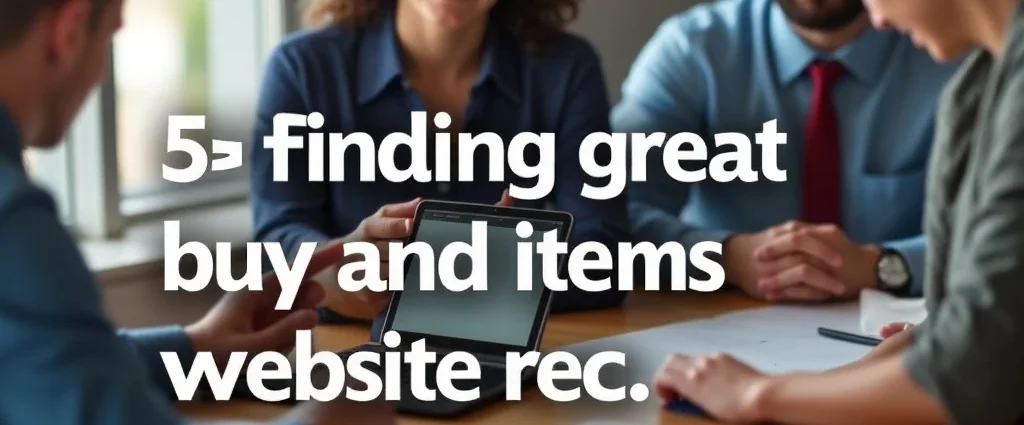 The image shows a laptop displaying various popular websites for finding great buy and sell items.