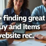 The image shows a laptop displaying various popular websites for finding great buy and sell items.