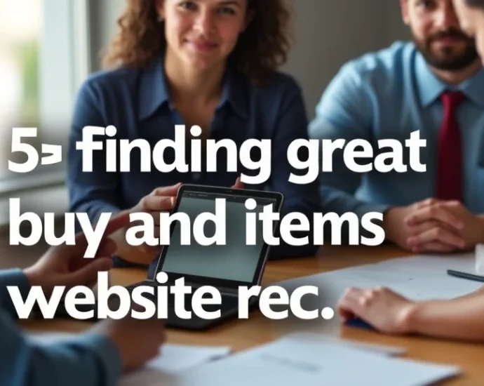 The image shows a laptop displaying various popular websites for finding great buy and sell items.