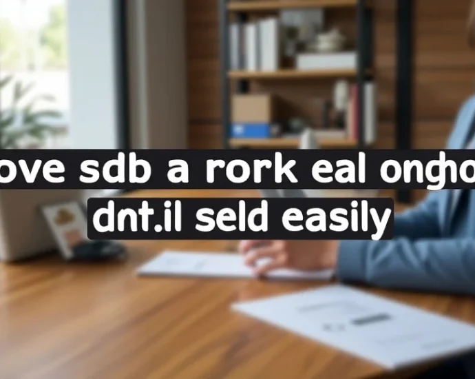 The image shows a person using a laptop to list an item for sale, illustrating how to buy and sell goods online easily.