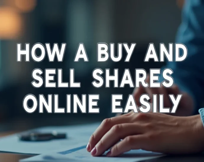 This image shows a person confidently using a tablet device to navigate a stock trading platform.